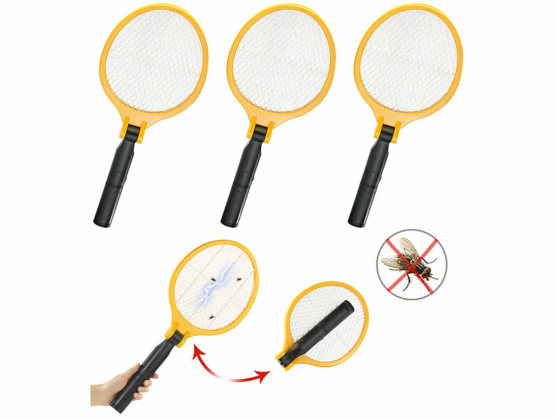3 raquettes anti-insectes électriques pliables