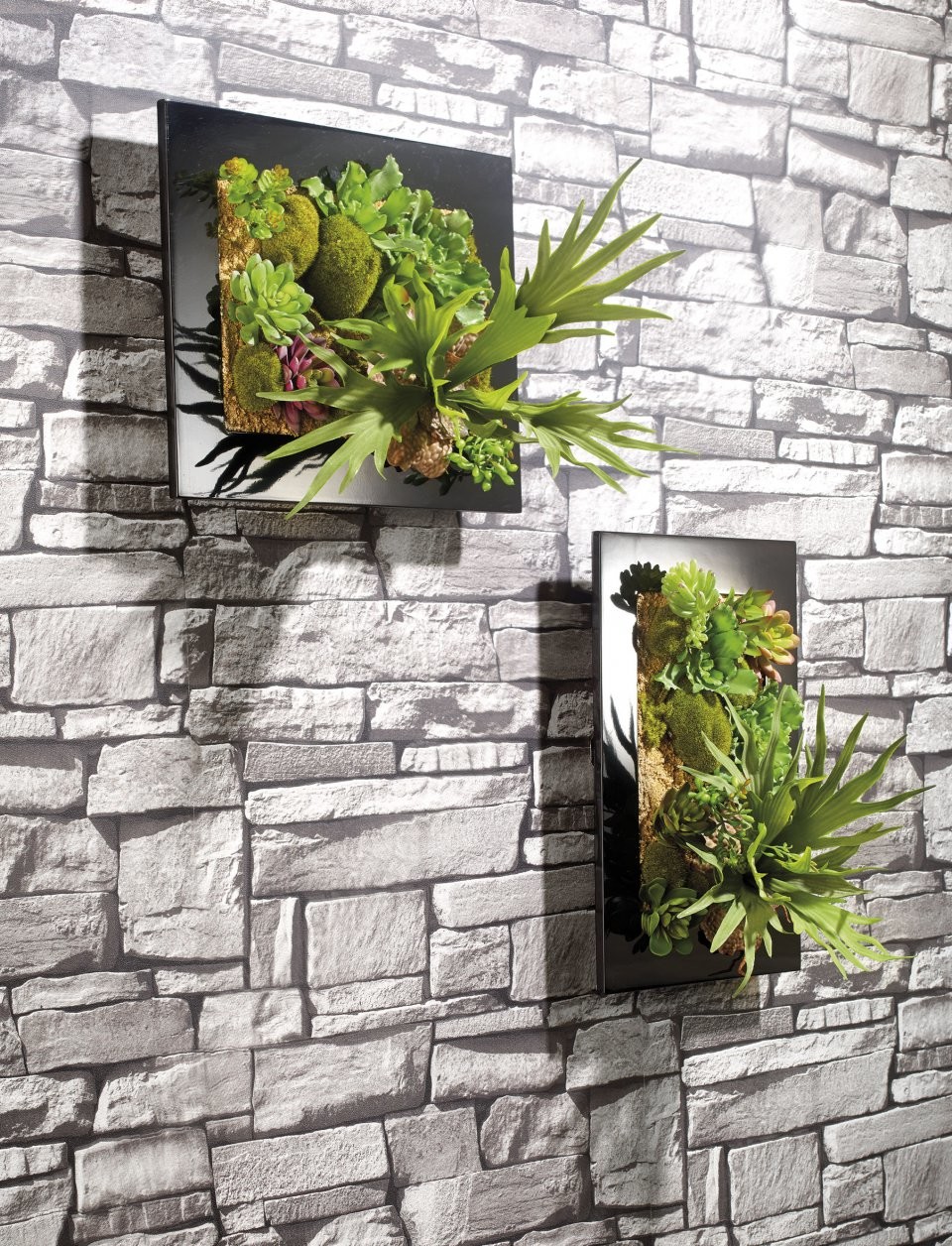 Tableau végétal avec plantes artificielles, position horizontale ...
