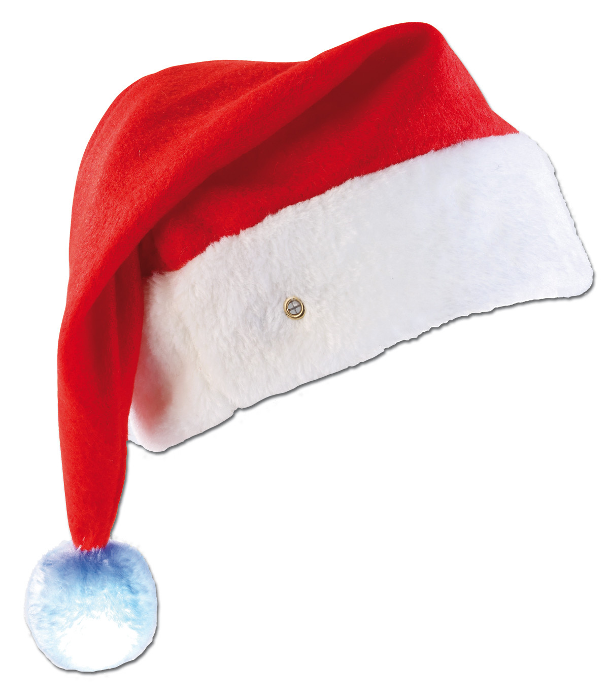 Bonnet de Père Noël à LED avec pompon lumineux couleur