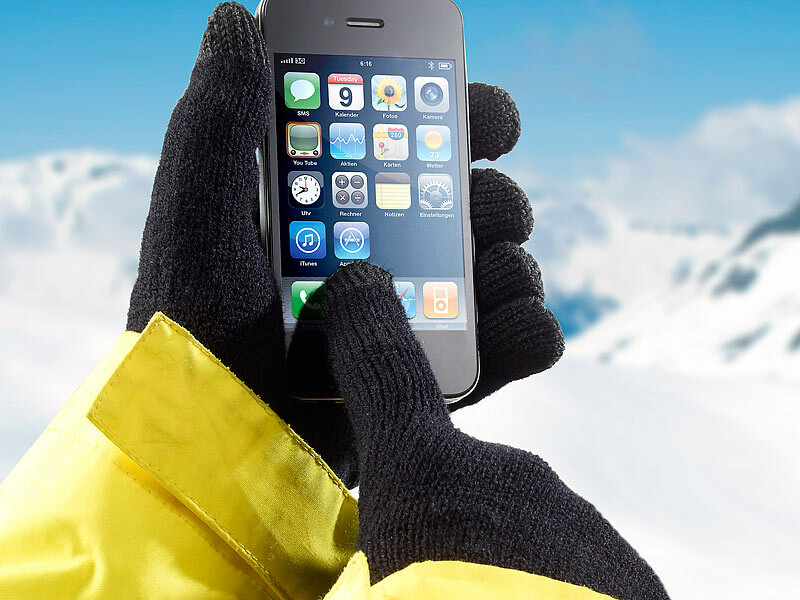 etc. Touch GANTS NOIR gant écran tactile téléphone portable tablette iPhone hiver 