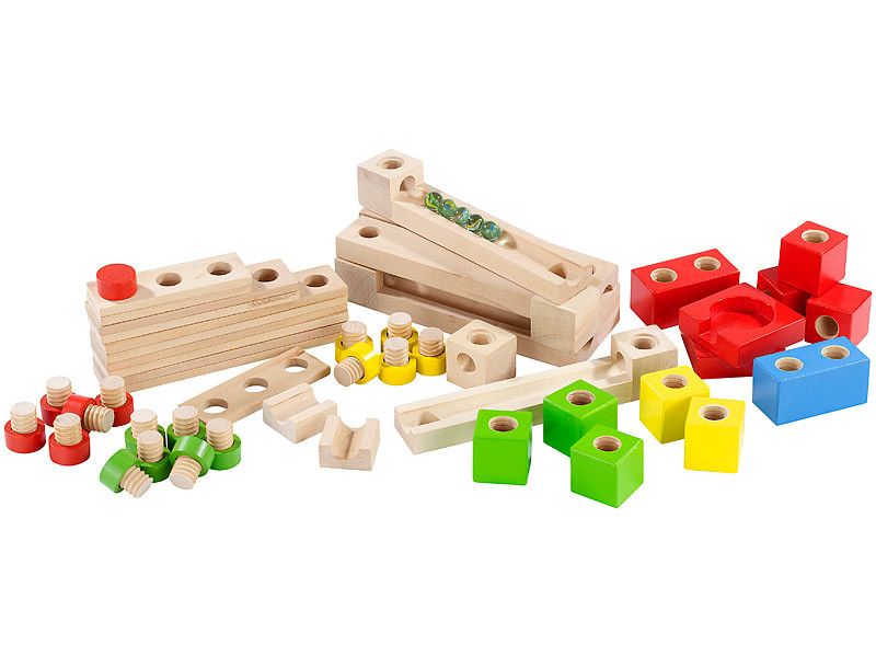 Circuit de billes en bois à construire : idée cadeau enfant 4 ans
