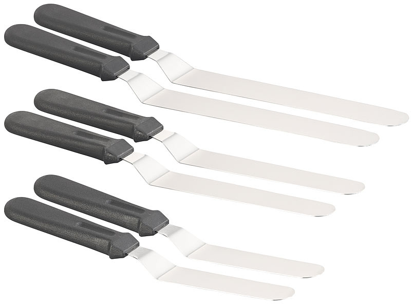HaSteeL Lot de 2 spatules en métal en acier inoxydable avec poignées en  plastique ABS, outils de cuisson professionnels pour teppanyaki à dessus  plat