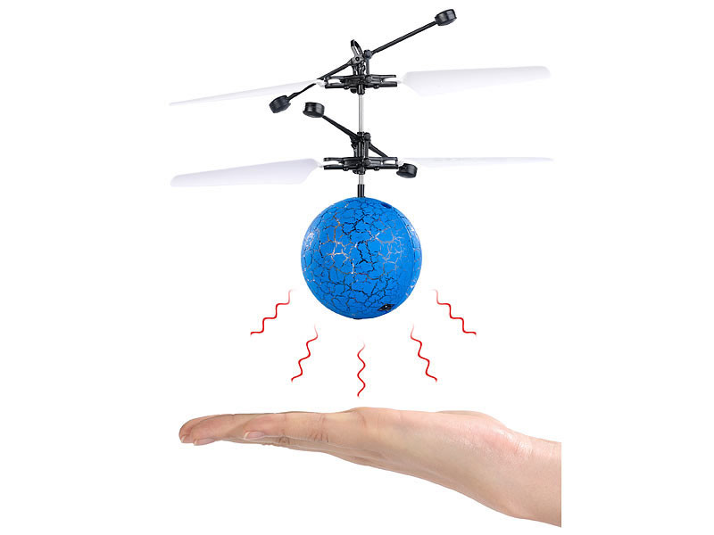 Boule volante avec télécommande Led Hélicoptère lumineux Safe Palm Drone  Capteur infrarouge