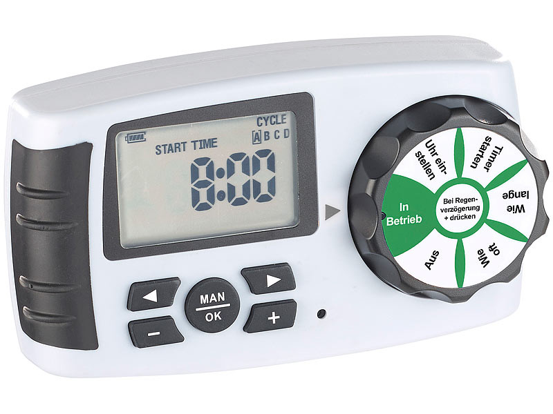 Programmateur D'arrosage Numérique Avec Capteur De Pluie Royal Gardineer - Écran Grand Format - Piles AA - Compatible Robinet 3/4" - Autonomie 12 Mois