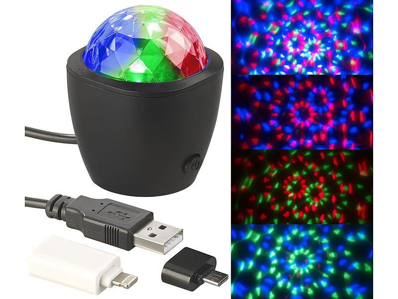 Boule disco avec lecteur mp3 - lecteur USB Lampe disco LED - Boule disco  avec lumières