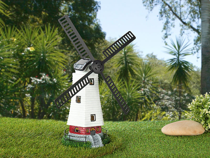 Grand DEL Energie Solaire Motion & Light Moulin à vent de jardin décoration ornement UK 