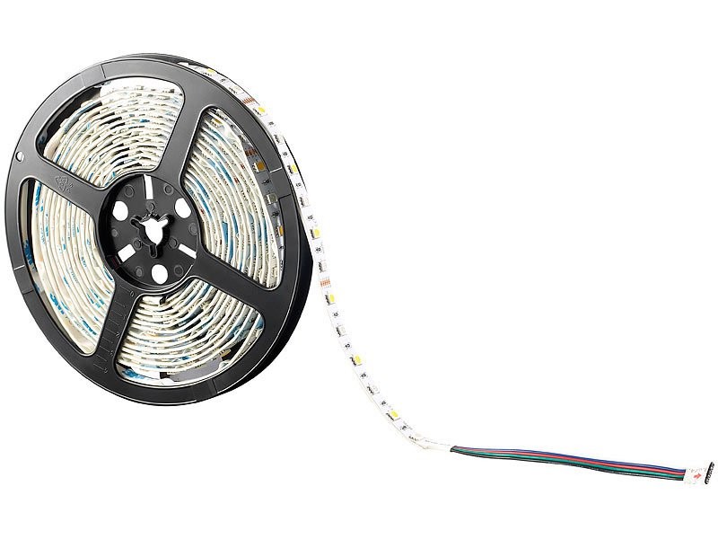 Bande lumineuse 300 LED (5m), blanc et multicolore, int./ext., Réglettes  et rubans LED