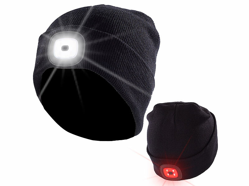 Magwave LED Bonnet Lampe Frontale Bonnet d'hiver avec lumière 6