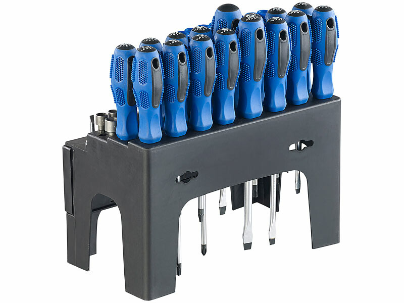 Boîte à Outils Organisateur Multi-trous Pour Tournevis Et Embouts | Plateau Rangement Bleu Pour Atelier Mécanicien