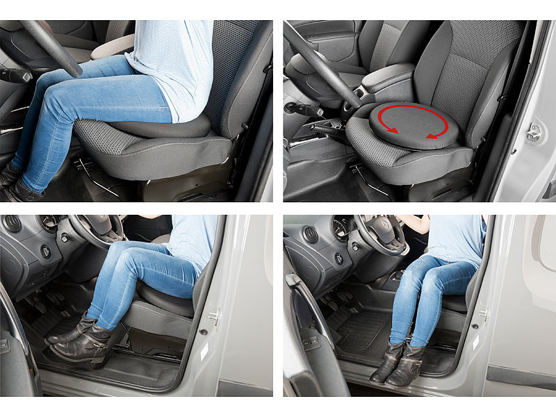 Coussin Pivotant 360° Pour Voiture - Pour Personnes âgées, Femmes Enceintes - Aide à Entrer/sortir Du Véhicule