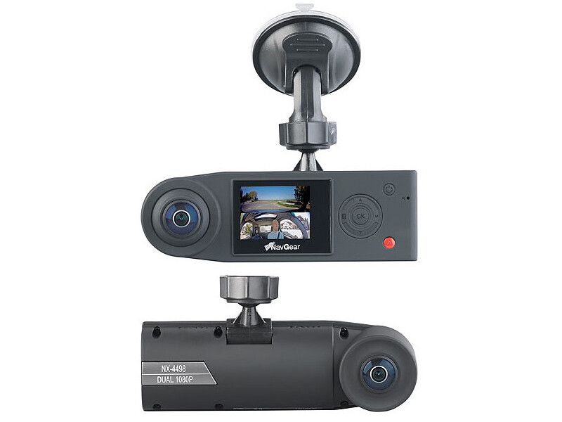 360° Dashcam Voiture, avec 4 x Caméra 1080P Avant et Arrière Gauche Droite, Camera  Embarquée