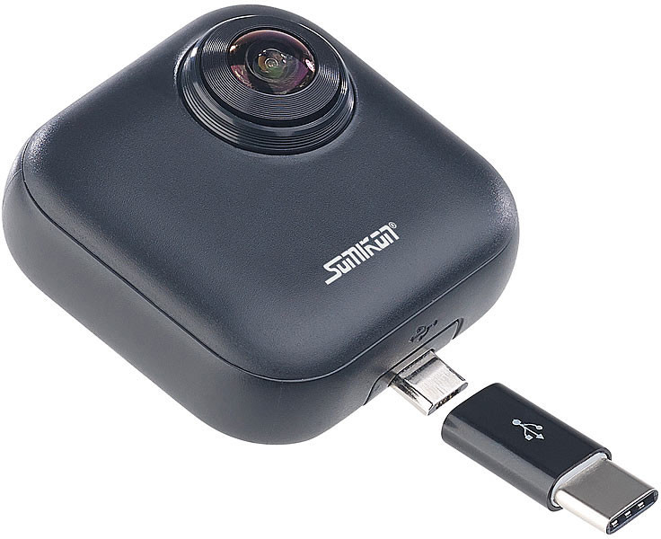 Mini Caméra 360° avec fonction Stream pour smartphones Android