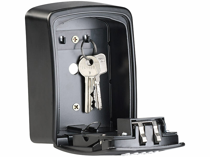 Boîte à clés murale Mini coffre-fort à clé extérieur avec code  réinitialisable à 4 chiffres Boîte à clé étanche pour la maison