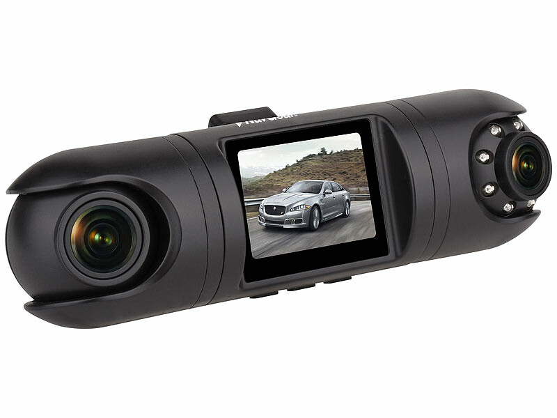 Double caméra de tableau de bord avant et intérieur caméra de tableau de  bord pour voitures Ir caméra de voiture de vision nocturne
