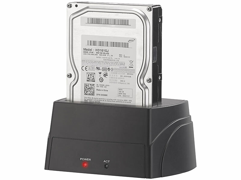 Lecteur de carte de station d'accueil pour disque dur SATA à deux  emplacements pour disque dur 2,5 3,5 