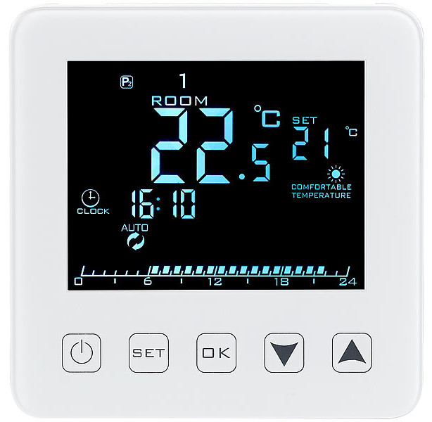 Prise Thermostat connecté radiateur Electrique Thermostat WiFi programmable pour  Chauffage Refroidissement Contrôleur Thermostat d'ambiance regulateur de  Temperature avec sonde (Blanc) : : Bricolage
