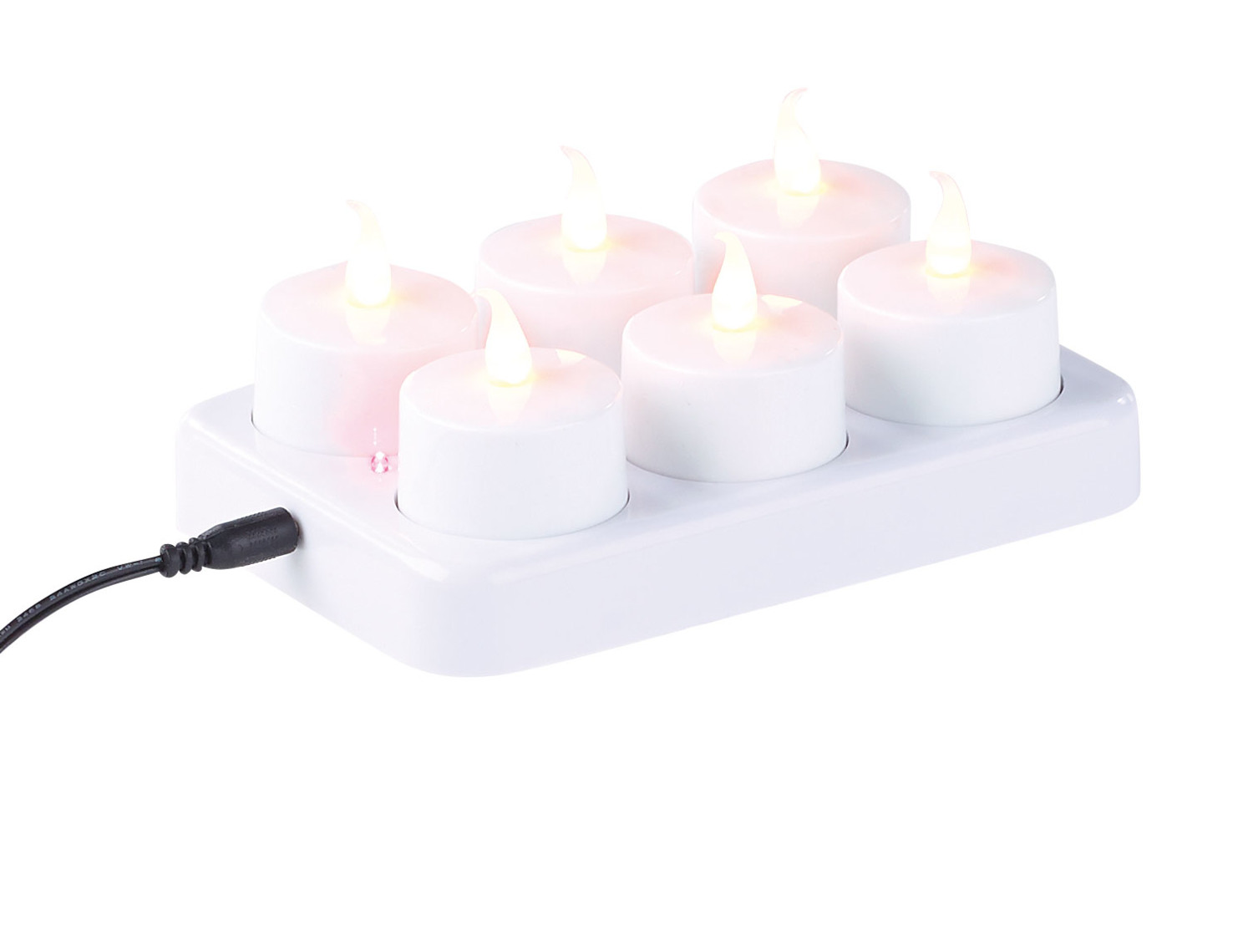 30x Bougies LED électriques Lumière scintillante Blanc chaud avec