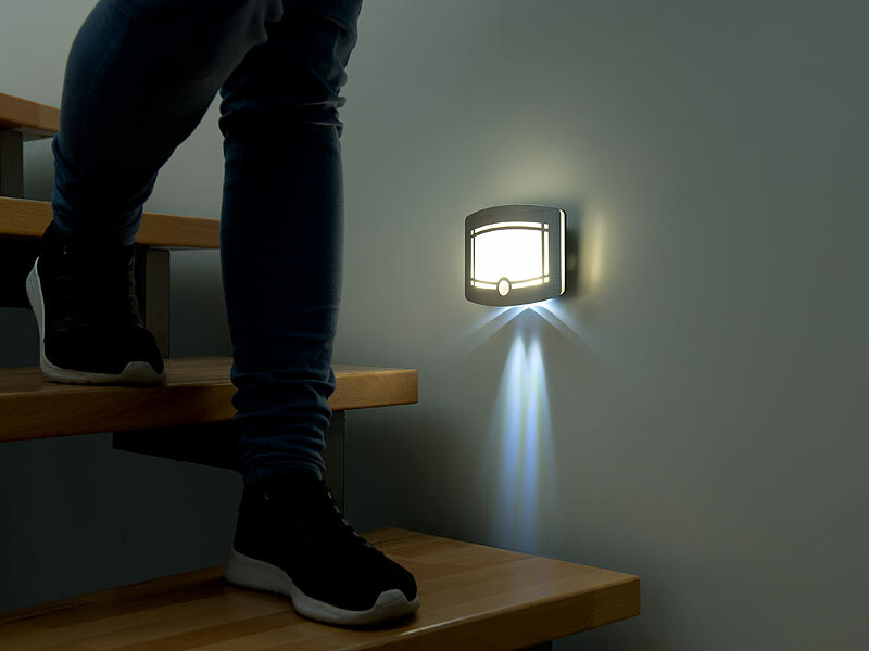Lumière de capteur de mouvement intérieur, veilleuse LED à piles, veilleuse  automatique d'escalier pour Hallwa