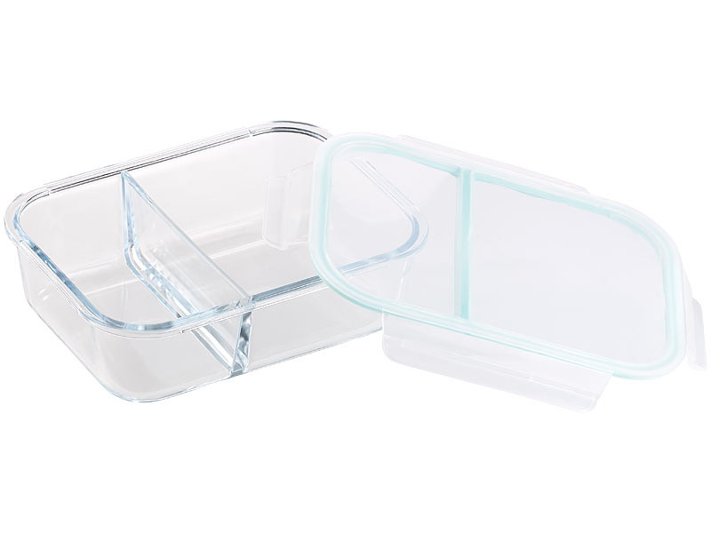 Boîtes de conservation en verre à 2 compartiments - x3 - Pot