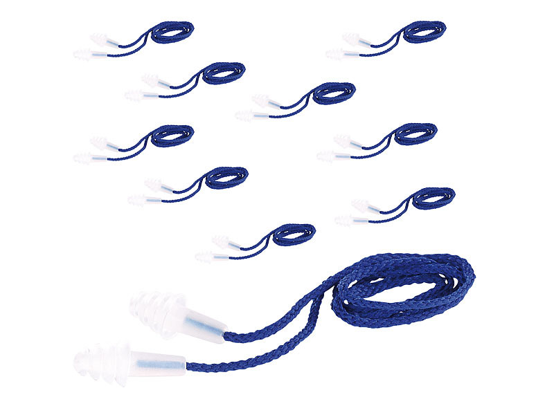 Bouchons D'oreilles Avec Corde - 10 Paires - Anti-perte, étanches Pour Natation Et Sommeil