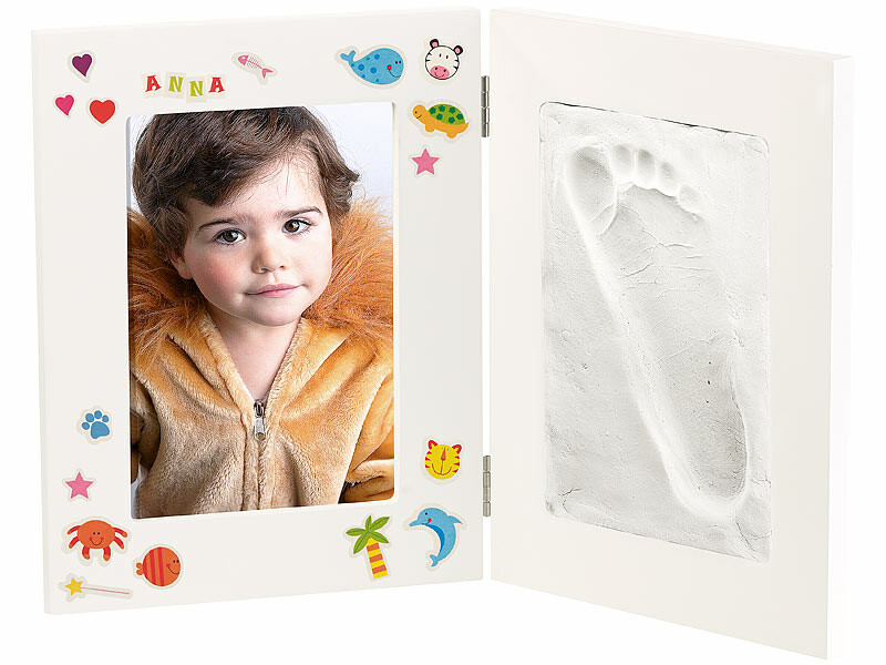 Kit moulage empreinte de bébé + Cadre photo 36,5 x 23,5 cm