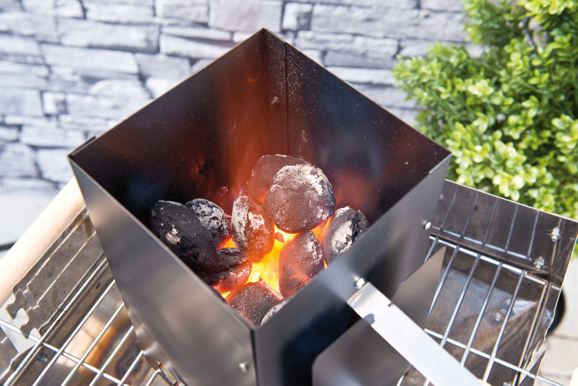 Cheminée d'Allumage Barbecue Charbon De Bois Allumage Rapide Four Briquettes