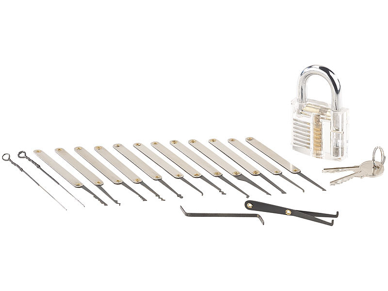 Accessoires outils à main AGT Kit de crochetage 17 pièces avec kit  d'extension