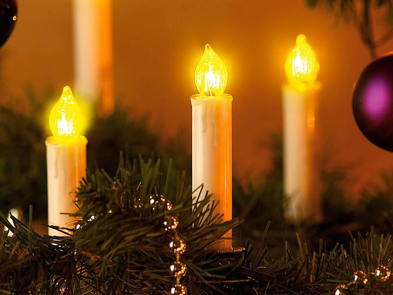 Guirlande de 20 bougies à LED pas chère pour sapin de Noël, Guirlandes  lumineuses