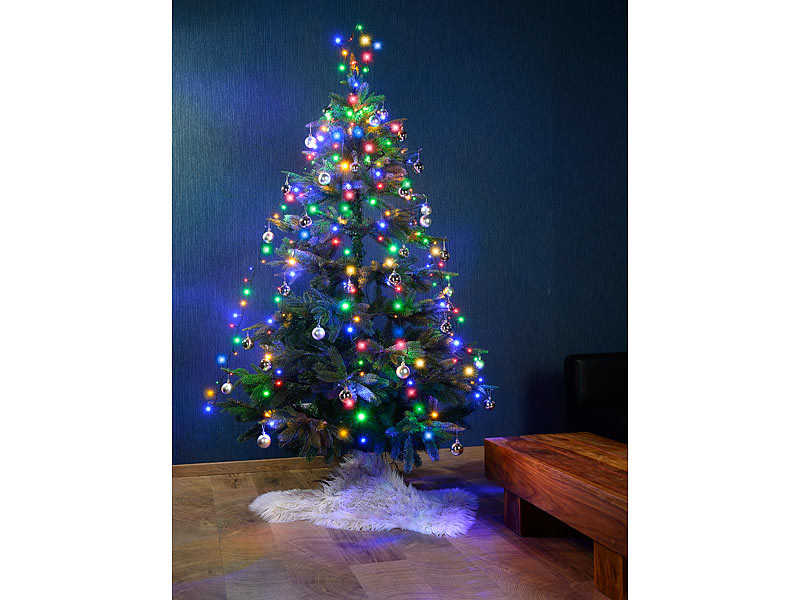 Guirlande lumineuse effet cascade pour sapin de Noël, 180 LED, avec  bluetooth & application, Guirlandes lumineuses