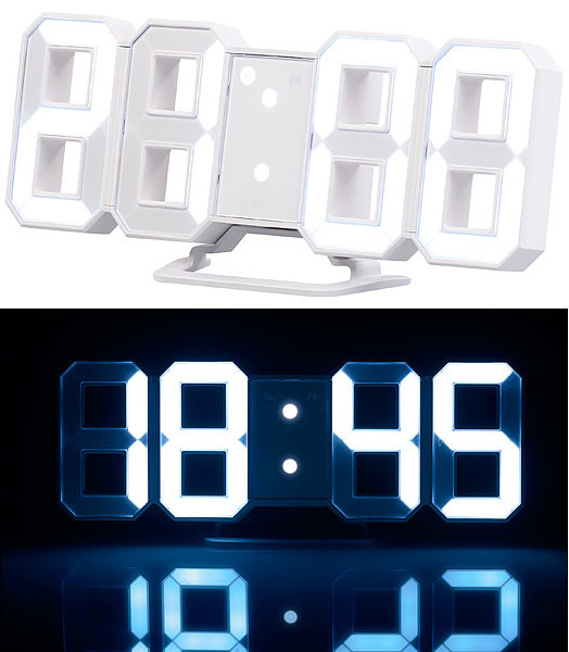 Lunji Horloge Digitale LED Reveil 12H /24H Température Intérieure en ° C ° F Carré 