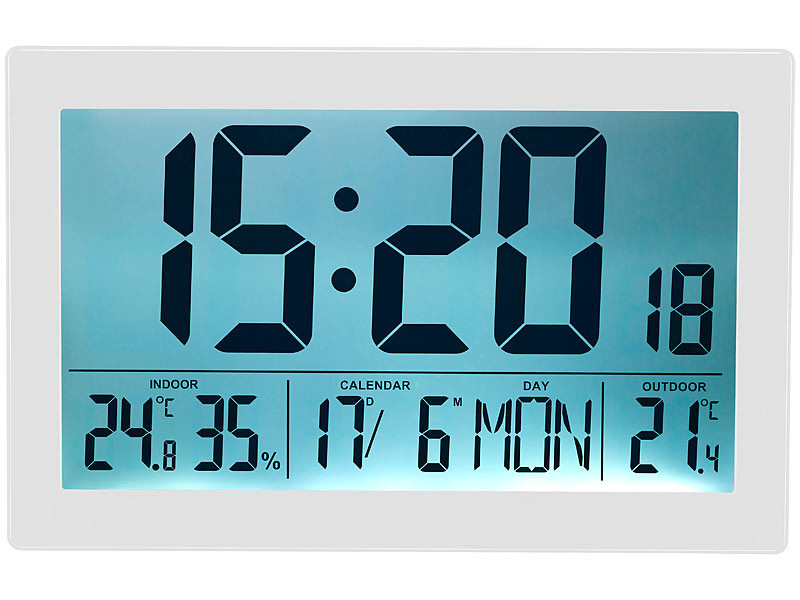 Horloge murale digitale avec station météo • Ma Petite Horlogerie