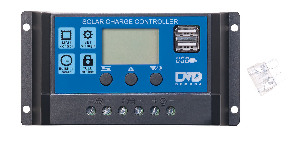Régulateur solaire MPPT 10A 12/24V 10 LCD Pour Panneau Contrôleur de charge 