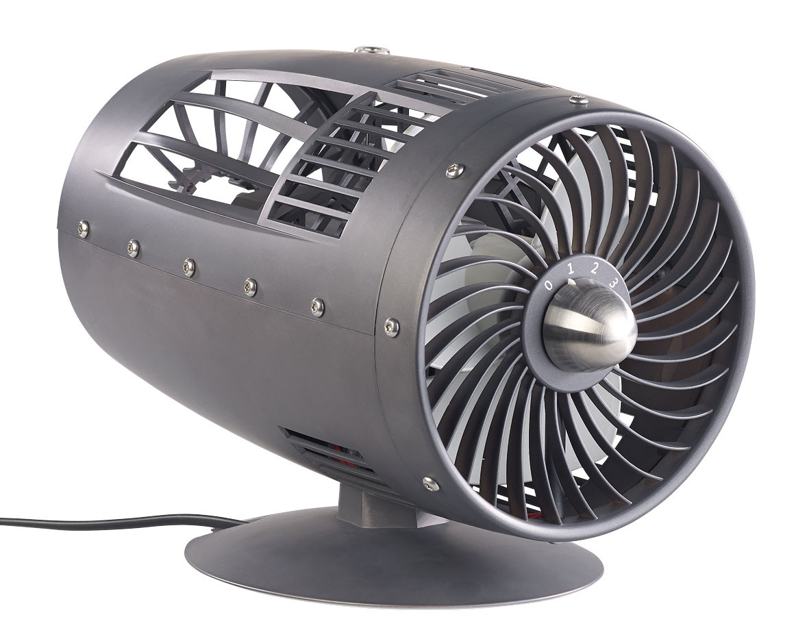 Mini Ventilateur de Table design Turbine 3 vitesses et Oscillation, Ventilateurs et vaporisateurs