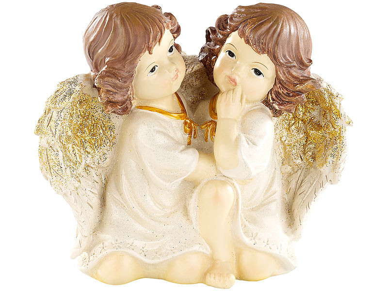 Ensemble de 2 figurines d'anges de noël, décor d'anges de