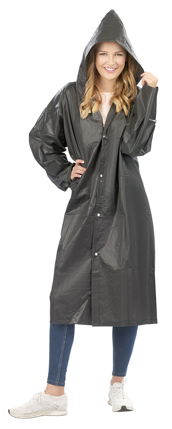 7 dots Manteau de pluie noir style d\u00e9contract\u00e9 Mode Manteaux Manteaux de pluie 