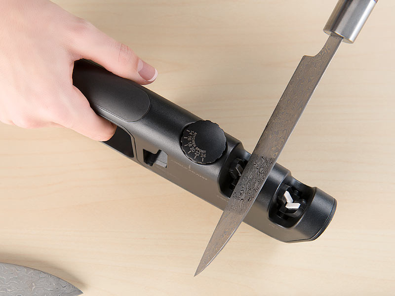 Aiguiseur ambidextre réglable pour Couteaux et Ciseaux en acier, Aiguiseurs de couteaux