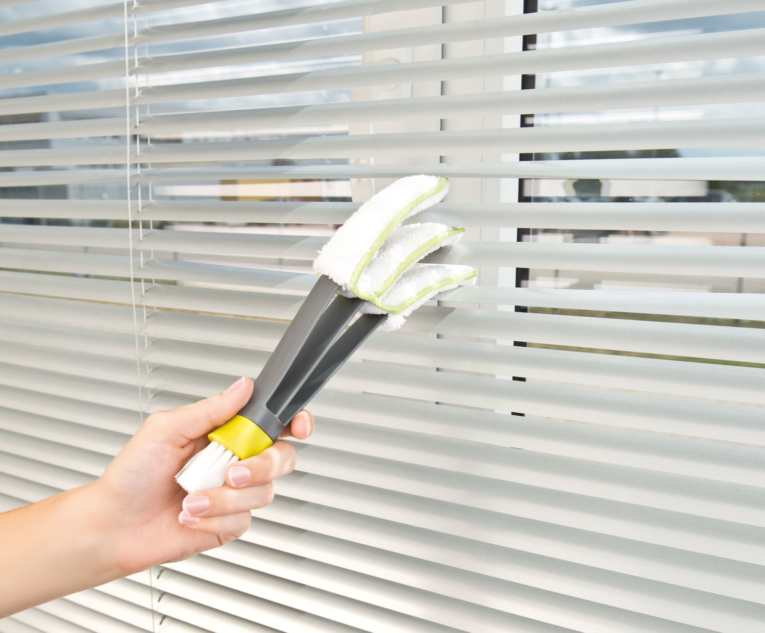 Brosse de nettoyage de vitres en microfibre, utile, chiffon de nettoyage de  lame aveugle lavable pour