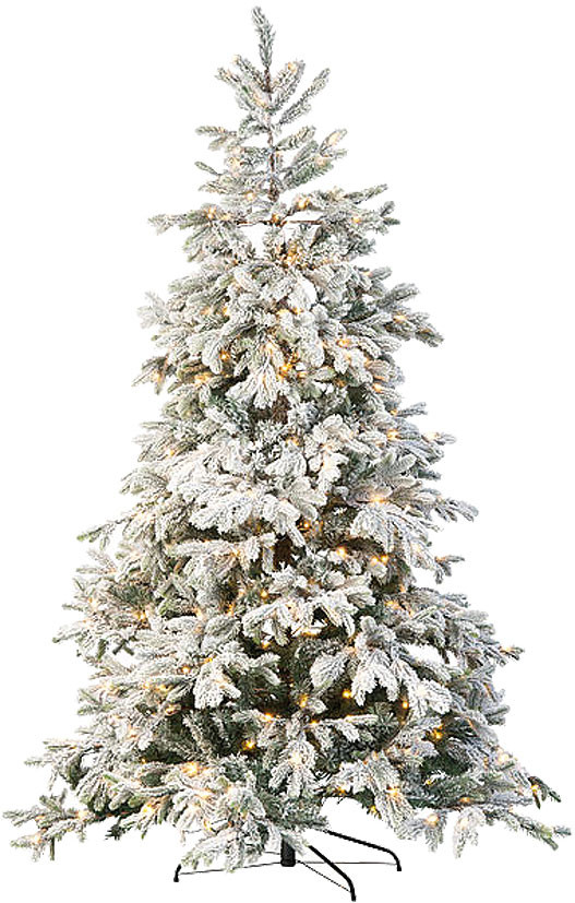 Sapin de Noël artificiel blanc 500 LED / 857 branches / 225 cm | Sapins