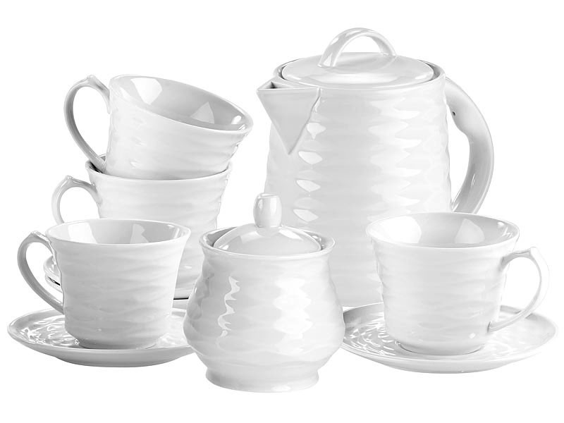 Lux - Tasse à Thé en Porcelaine avec soucoupe – Blanc - Habitat