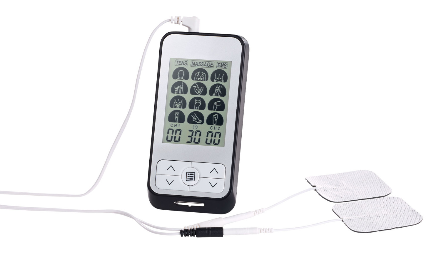 Électrostimulateur TENS Anti-Douleur et électrostimulation Musculaire EMS -  16 programmes de Massage + 8 électrodes - Cdiscount Sport