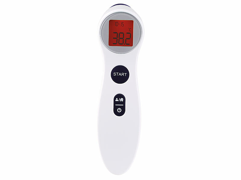 Thermomètre frontal à fièvre - sans contact - infrarouge - pour la mesure  de personnes et d'objets - 0 - 100 °C - Prix par pièce