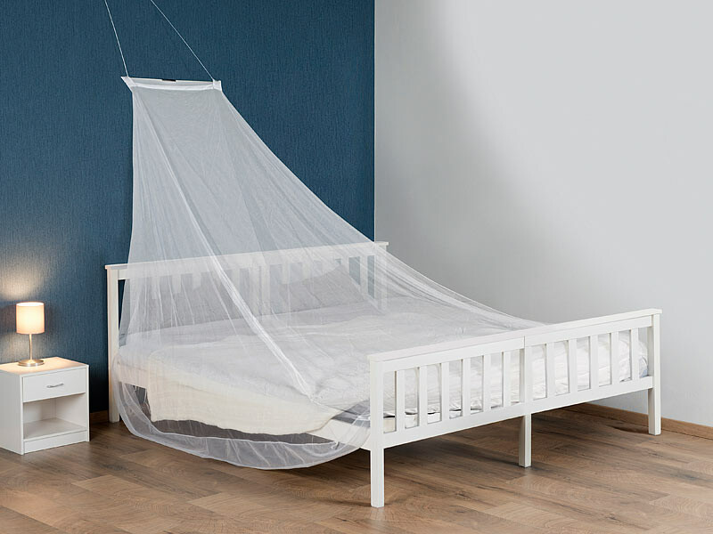Moustiquaire de lit polyester blanc 2 places