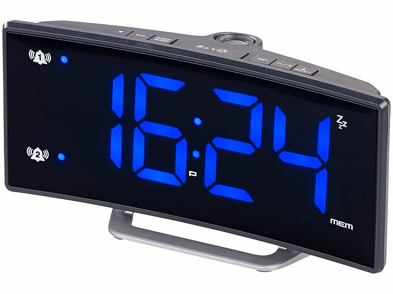 Radio Réveil à Projection Horloge Numérique LED avec thermomètre électronique 