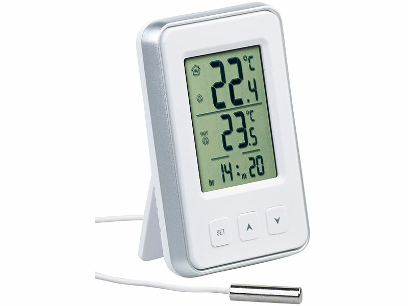 Thermomètre numérique intérieur/extérieur avec sonde filaire