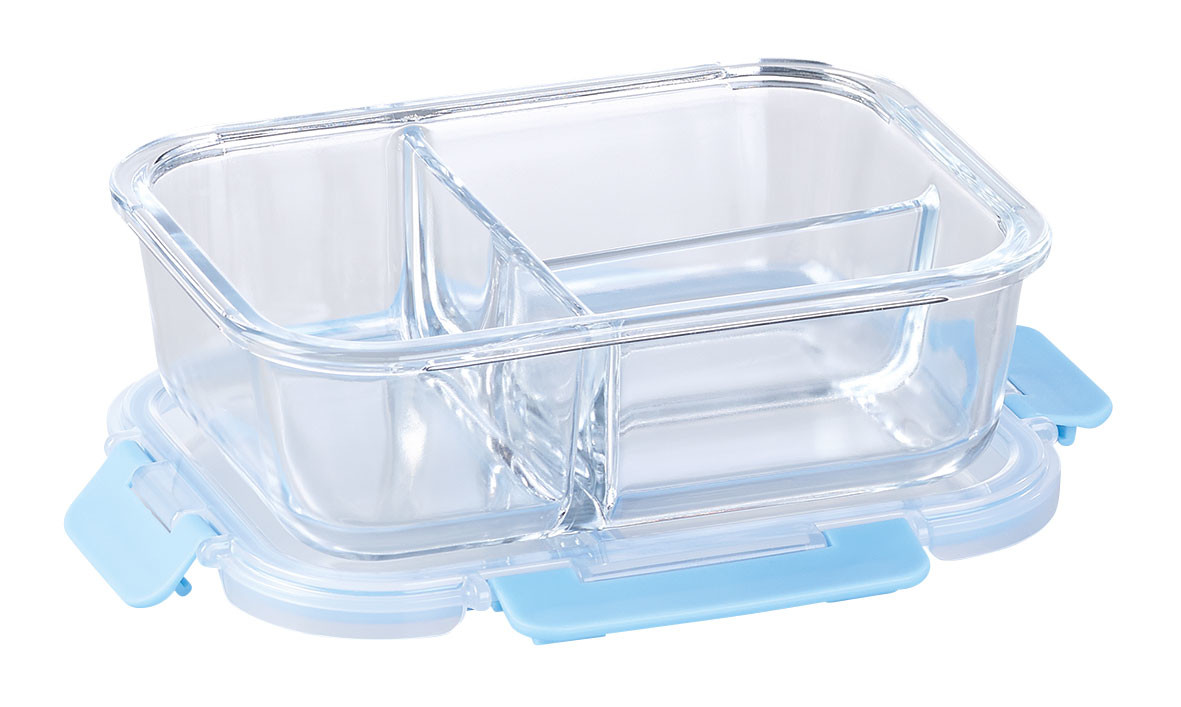Boîte de conservation compartimentée 1000 ml en verre STOR'EAT
