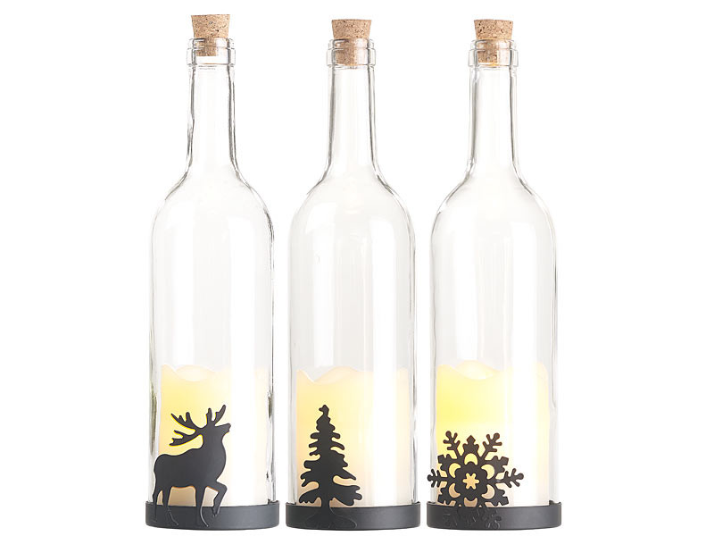 Bougie décorative design bouteille de vin - Grand modèle - PEARL
