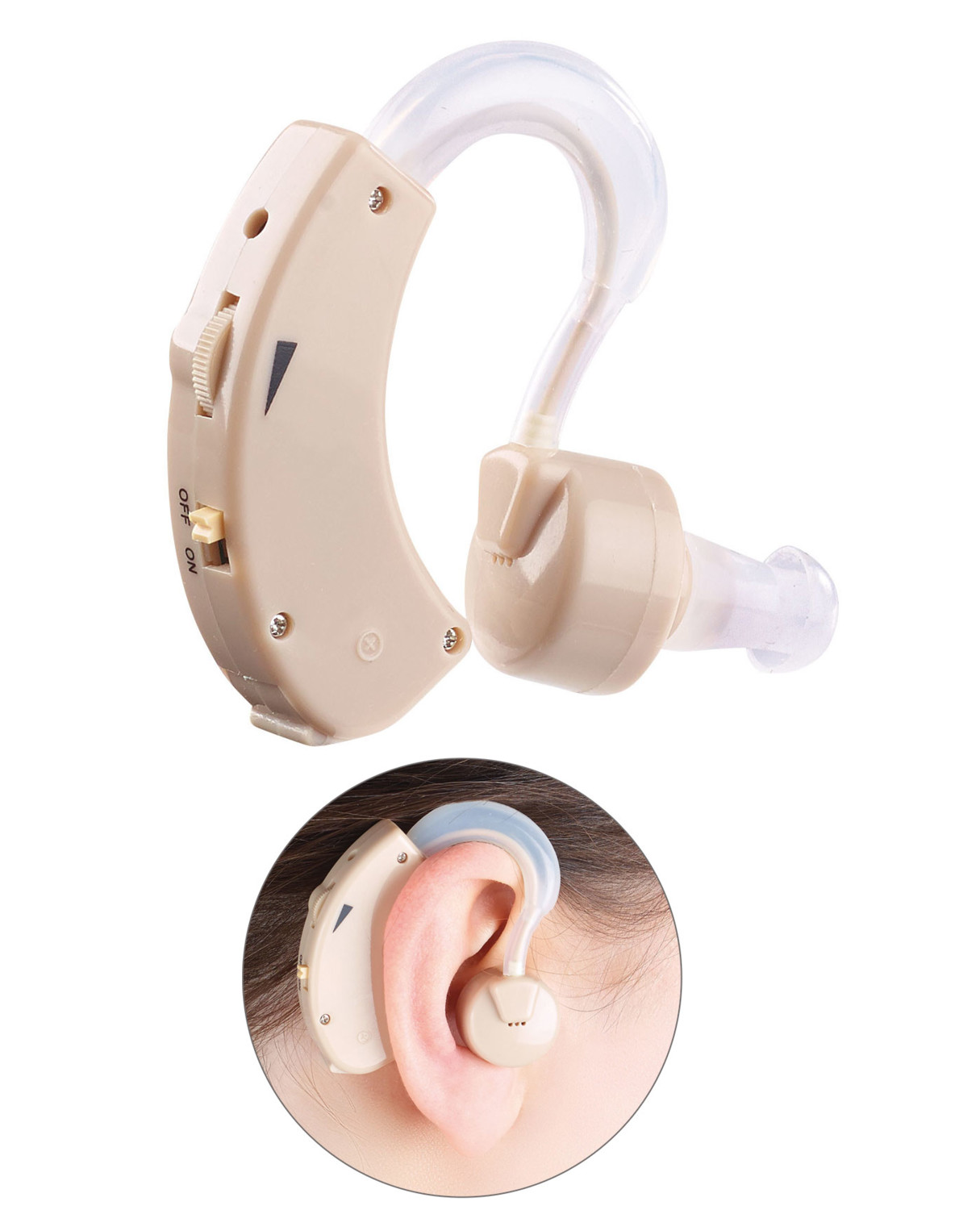 Amplificateur auditif avec pile interne, design discret, Amplificateurs  auditifs