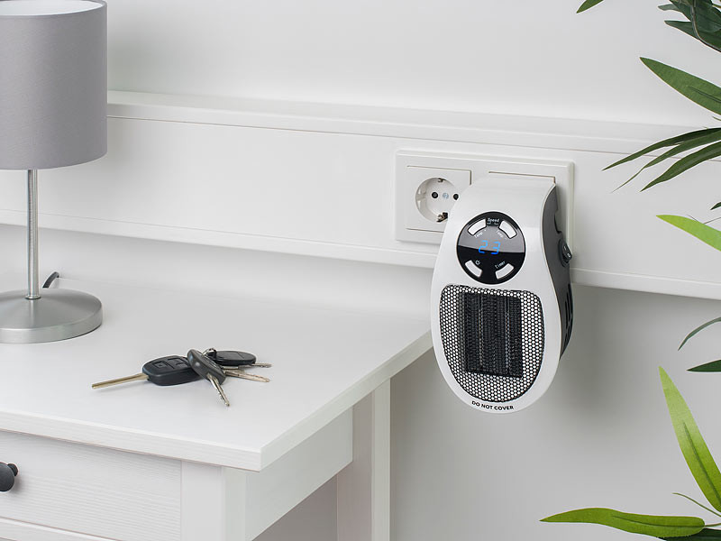 Mini chauffage électrique sur Prise 230V avec Thermostat numérique Sichler, Chauffages d'appoint