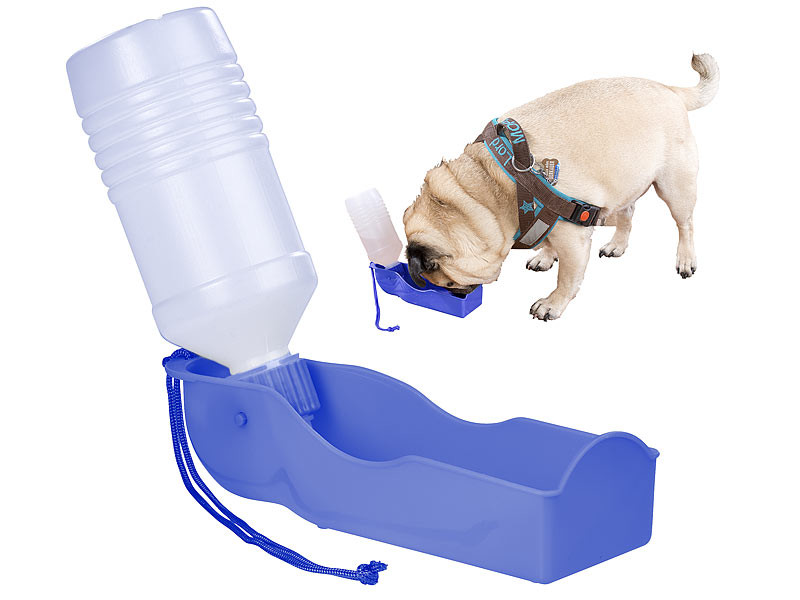 Bouteille d'eau portable pour chien 3 en 1 Distributeur d'eau