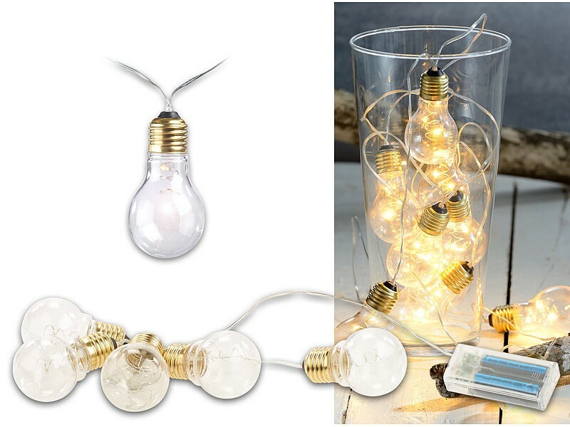 Guirlande lumineuse LED imperméable avec ampoules Edison, 10 prises,  éclairage décoratif d'extérieur, idéal pour une